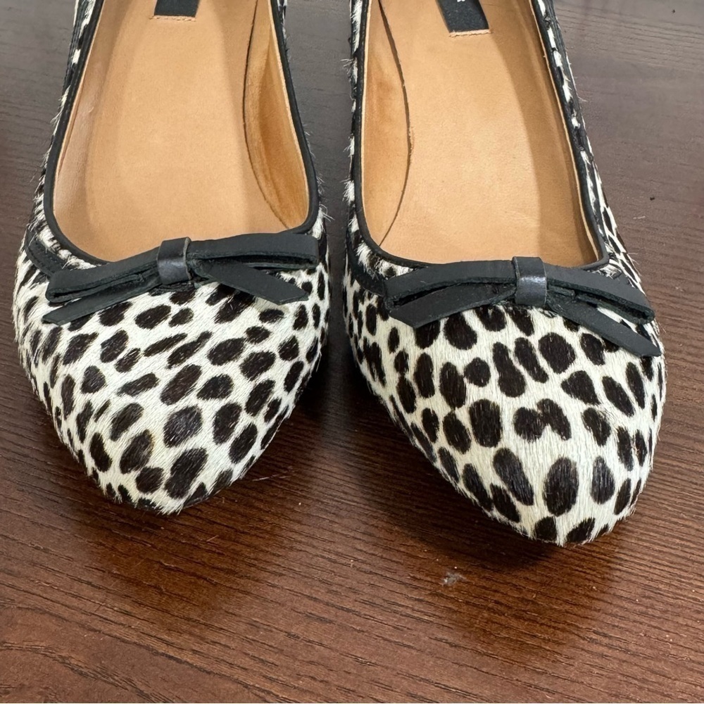 Ann Taylor leopard print Calf Hair, Calf Leather 3” heeled almond toe pumps 7.5 - Picture 8 of 14